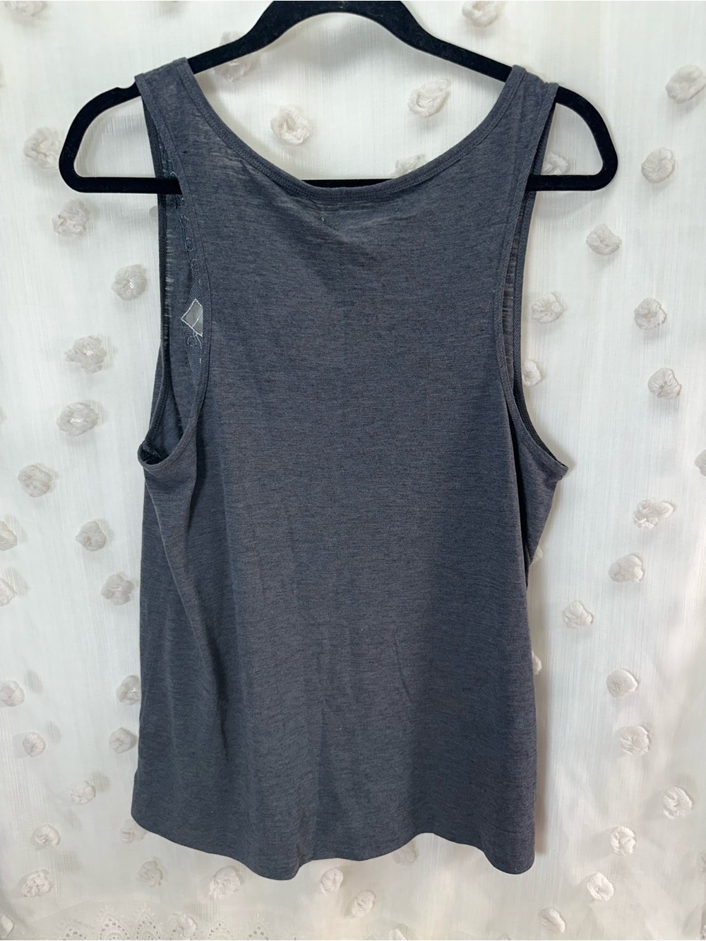 NWT Madewell Women’s Charcoal Embellished Scoop Neck Tank Size Large - Picture 8 of 10